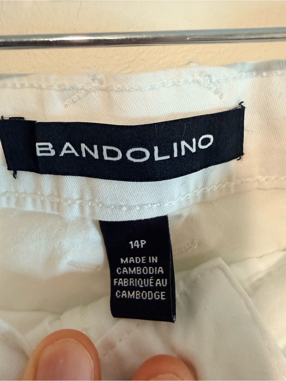 Bandolino Riley Bermuda Shorts White Size 14P Stretch Denim Petite - Picture 5 of 8